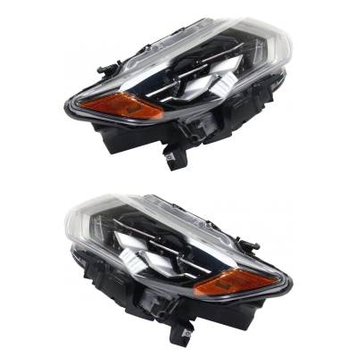 Rareelectrical - New Pair Of Led Headlights Compatible With Nissan Rogue Sl Hybrid Sport Utility 4 Door 2.0L 2017 - Image 3