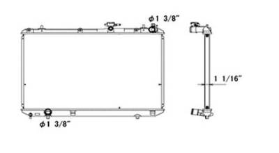Rareelectrical - New Radiator Assembly Compatible With Toyota 08-13 Highlander 3.5L V6 3300Cc 3456Cc 202 Cid 3505 - Image 3