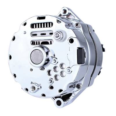 Rareelectrical - New Chrome Chevy 1-Wire Or 3-Wire Alternator Compatible With 140 Amp Self Exciting Energizing By - Image 6