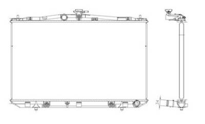 Rareelectrical - New Radiator Assembly Compatible With Toyota 11 3.5L V6 3456Cc W/ Tow To3010331 16401-0P270 2046 - Image 3