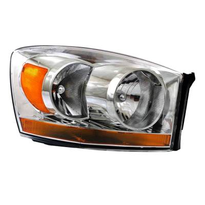 New Right Headlight Compatible With Dodge Ram 1500 Laramie Crew Cab Pickup 2006 By Part Number