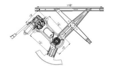 New Front Right Window Regulator Compatible With 94-04 Ford Mustang Fo1351131 741-127 83102 83102