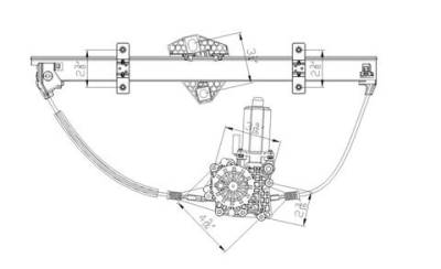 New Front Right Window Regulator Compatible With 95-00 Mercury Mystique Fo1351143 741-808 Wl41808