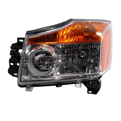 New Left Side Headlight Compatible With Nissan Titan Le Xe 2008-2010 By Part Number 26060-9Ff0a