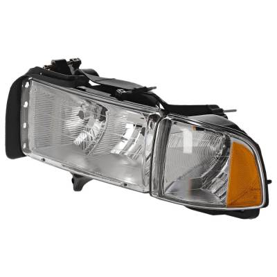 Rareelectrical - New Left Headlights Compatible With Dodge Ram 1500 Ram 2500 Ram 3500 1999 2000 2001 2002 By Part - Image 2