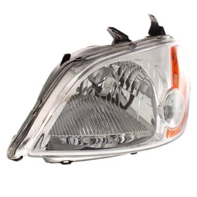Rareelectrical - New Left Halogen Headlight Compatible With Honda Civic Dx 2001 2002 2003 By Part Number - Image 3
