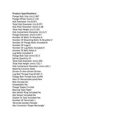 Rareelectrical - Front Hub Bearing Assembly Compatible With 2000-2001 Dodge Ram 2500 4-Lug Without Abs 515062 Bolt-On - Image 5
