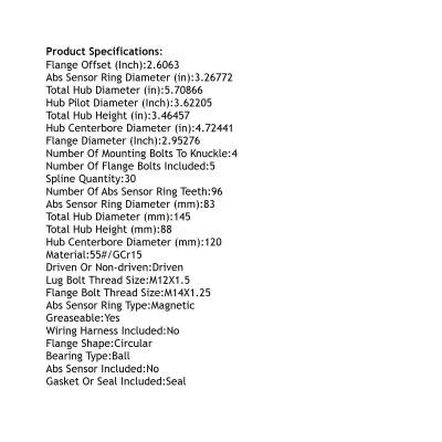 Rareelectrical - Rear Spindle Hub Assembly Compatible With 2009-2015 Bmw 750Li 2009-2015 Bmw 750I 2010-2017 Bmw 535I - Image 4