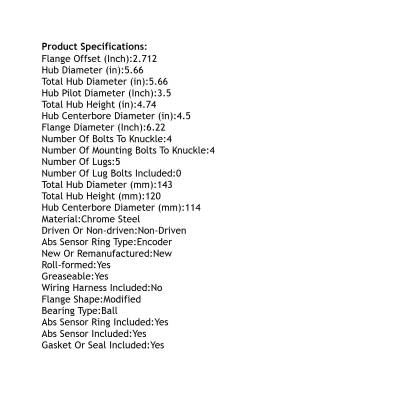Rareelectrical - Rear Hub Bearing Assembly Compatible With 2014-2016 Acura Mdx 5-Lug Abs 512527 Bolt-On Direct Fit - Image 5