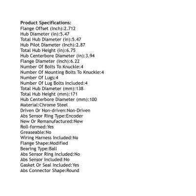 Rareelectrical - Rear Hub Bearing Assembly Compatible With 2015-2020 Honda Fit 4-Lug Without Abs 512559 Bolt-On - Image 5