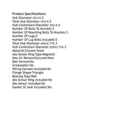 Rareelectrical - Front Hub Bearing Assembly Compatible With 2018-2023 Lexus Ux200 Ux250h 5-Lug Without Abs - Image 4