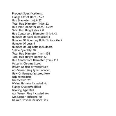 Rareelectrical - Front Hub Bearing Assembly Compatible With 2007-2023 Lexus Ls600h Lc500h Lc500 5-Lug Abs 4241050041 - Image 5