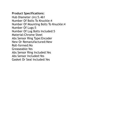 Rareelectrical - Front Hub Bearing Assembly Compatible With 2016-2023 Mazda Cx-9 5-Lug Abs Tk48-33-04X Tk48-33-04Xb - Image 5