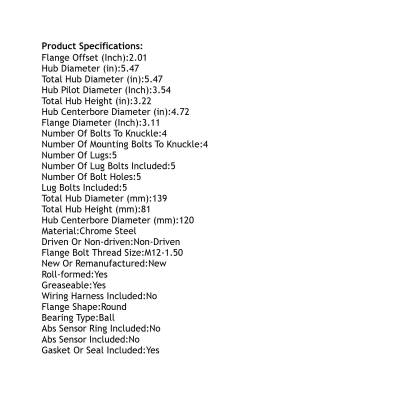 Rareelectrical - Rear Hub Bearing Assembly Compatible With 2000-2003 Bmw M5 5-Lug Without Abs 513209 Bolt-On Direct - Image 5