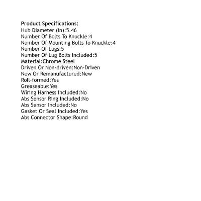 Rareelectrical - Rear Hub Bearing Assembly Compatible With 2014-2018 Mazda 3 5-Lug Without Abs 512523 Bolt-On Direct - Image 4