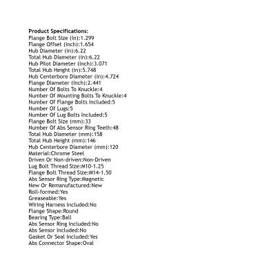 Rareelectrical - Rear Hub Bearing Assembly Compatible With 2007-2017 Lexus Ls460 5-Lug Without Abs 513313 Bolt-On - Image 5