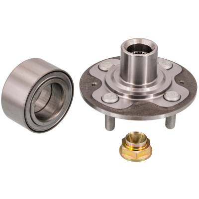 Rareelectrical - Rear Spindle Hub Assembly Compatible With 2001-2005 Honda Civic Fwd 4-Lug Abs Pre-Assembled Direct - Image 2