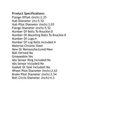 Rareelectrical - Rear Hub Bearing Assembly Compatible With 1989-1993 Mitsubishi Galant Eagle 2000 Gtx 4-Lug Without - Image 5