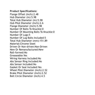 Rareelectrical - Rear Hub Bearing Assembly Compatible With 2001-2003 Acura Cl 5-Lug Without Abs 512173 Bolt-On Direct - Image 5