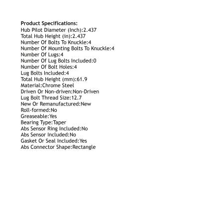 Rareelectrical - Rear Hub Bearing Assembly Compatible With 2007-2022 Toyota Sequoia Lexus Lx570 Land Cruiser 4-Lug - Image 5