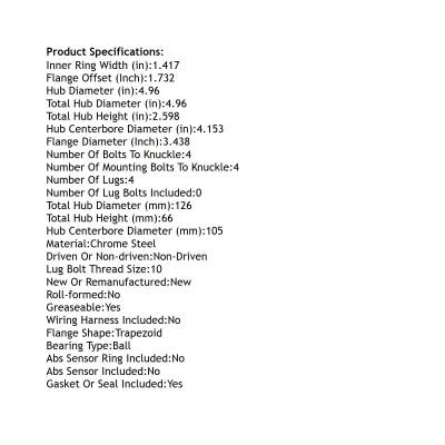 Rareelectrical - Rear Hub Bearing Assembly Compatible With 1996-2000 Toyota Rav4 Fwd/Awd 5-Lug Pre-Assembled 512038 - Image 5