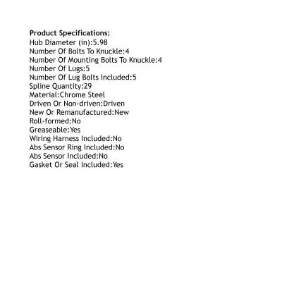 Rareelectrical - Front Hub Bearing Assembly Compatible With 2010-2023 Lexus Rx450h Rx350l Rx450hl 5-Lug Without Abs - Image 4