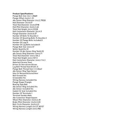 Rareelectrical - Front Hub Bearing Assembly Compatible With 2007-2013 Jeep Liberty 5-Lug Abs 513270 Bolt-On Direct - Image 5