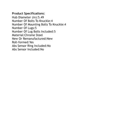 Rareelectrical - Rear Hub Bearing Assembly Compatible With 2004-2008 Honda Accord 5-Lug Without Abs 512327 Bolt-On - Image 5