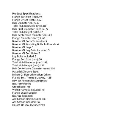 Rareelectrical - Rear Hub Bearing Assembly Compatible With 2007-2011 Nissan Versa 5-Lug Without Abs 512387 Bolt-On - Image 5