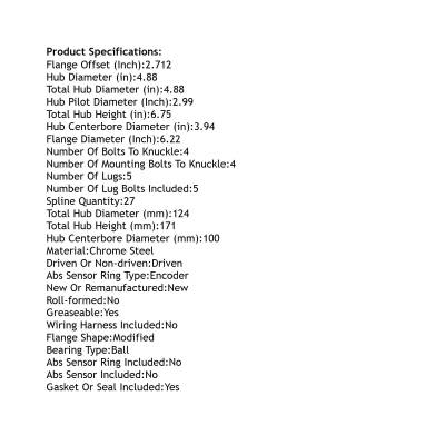 Rareelectrical - Front Hub Bearing Assembly Compatible With 2008-2014 Subaru Forester Wrx Sti 5-Lug Without Abs - Image 4