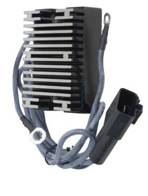 Rareelectrical - Regulator Rectifier Compatible With Harley-Davidson 74512-00, 745 OEM Black Finish W/ Polished Fins - Image 3