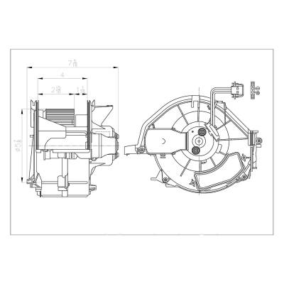 Rareelectrical - Front Hvac Blower Motor Compatible With 2008-2015 Audi R8 0 0 (-) 2007-2011 Audi S6 0 0 (-) - Image 7