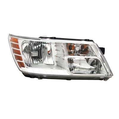 Front Headlight Assembly Right Passenger Side Compatible With 2009-2018 Dodge Journey Halogen 9005