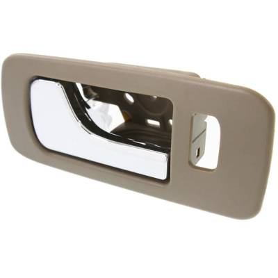 Rareelectrical - Front Driver Side Interior Door Handle Compatible With 2005-2011 Cadillac Sts Beige Bezel Chrome - Image 2