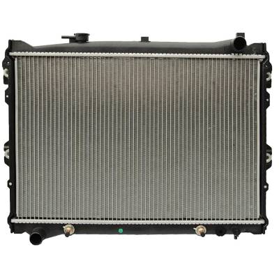 Rareelectrical - Radiator Compatible With 1989-1995 Mazda Mpv 3.0L V6 2.6L L4 Downflow 26Mm Plastic Tank Aluminum - Image 2