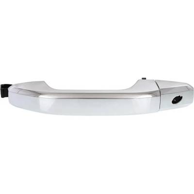Driver Side Front Exterior Door Handle Compatible With 2014-2022 Chevrolet Silverado Chrome With Key