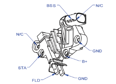 Rareelectrical - 12 Volt Alternator Regulator Compatible With 2005-2012 E87 130I E81 2006-2010 E60 520I Bosch - Image 4