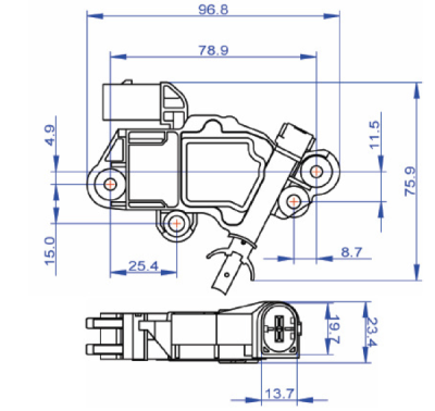 Rareelectrical - 12 Volt Alternator Regulator Compatible With 2005-2012 E87 130I E81 2006-2010 E60 520I Bosch - Image 5