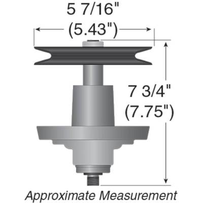 Rareelectrical - Spindle Assembly Compatible With Mtd Gold Garden Tractor 54 Inch Gold-14Aa815k004 Gold-14Ak945k004 - Image 2