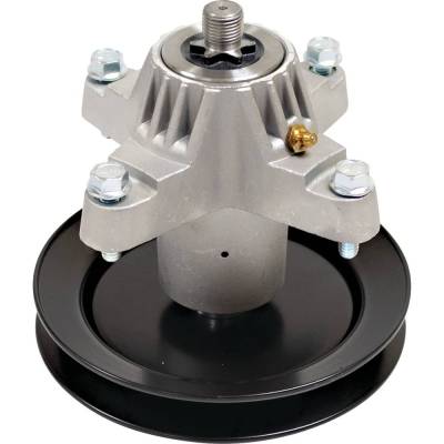 Rareelectrical - Spindle Assembly With Pulley Compatible With Lt1042 Lt1040 Pony Bronco Lx425 42 Inch Deck Riding - Image 4