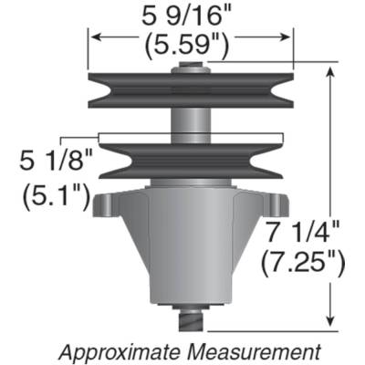 Rareelectrical - Spindle Assembly Compatible With Troy-Bilt Super Bronco Bronco 46 Inch 13Bx60kh011 13Ax60kh011 - Image 2