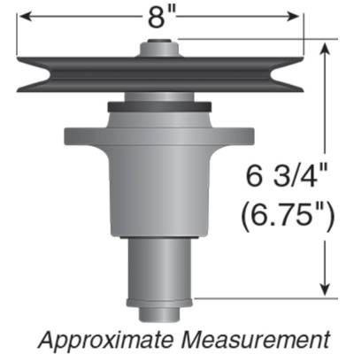 Rareelectrical - Spindle Assembly With Pulley Compatible With Lazer Z Xp Air Cooled Liquid Cooled 72 Inch Deck Zero - Image 2