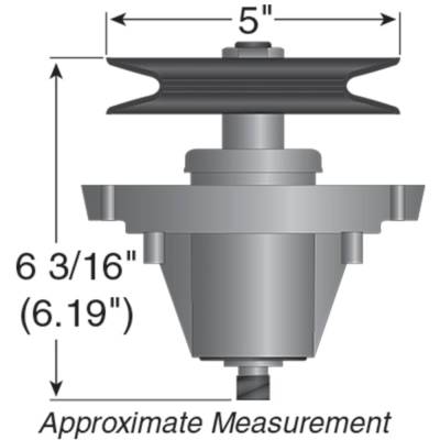 Rareelectrical - Spindle Assembly Compatible With Troy-Bilt Super Bronco Xp 50 Tb2350 13Aaa1kq066 13Bja1bz066 50 In - Image 4