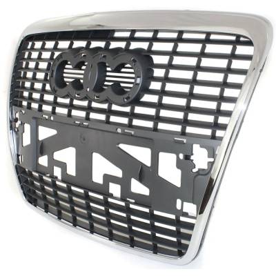 Rareelectrical - New Chrome Shell Grille Assembly Compatible With Audi A6 Quattro Base 8 Cyl 4.2L A6 Quattro Base 6 - Image 2