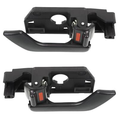 Rareelectrical - Front Driver And Passenger Side Interior Door Handle Compatible With 2003-2008 Hyundai Tiburon Black - Image 4