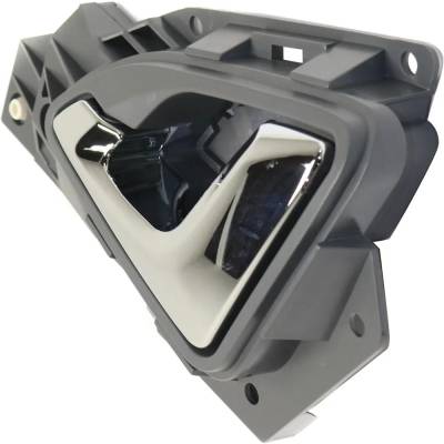 Rareelectrical - Left Front Interior Door Handle Compatible With 2005-2010 Honda Odyssey Gray Bezel Chrome Lever - Image 2