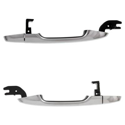 Rareelectrical - Front Pair Exterior Door Handle Compatible With 2012-2016 Honda Civic Honda Cr-V Chrome Without Key - Image 4
