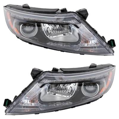 New Pair Of Headlight Compatible With Kia Optima Ex 4 Cyl 2.4L Optima Ex Luxury 4 Cyl 2.4L 2014-2015
