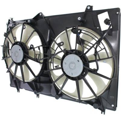 Rareelectrical - New Dual Cooling Fan Assembly Compatible With Toyota Highlander Base 6 Cyl 3.5L Highlander Hybrid 6 - Image 2