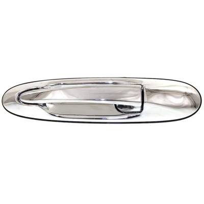 Rareelectrical - Left Rear Exterior Door Handle Compatible With 1998-2002 Lincoln Town Car Chrome Without Key Hole - Image 1
